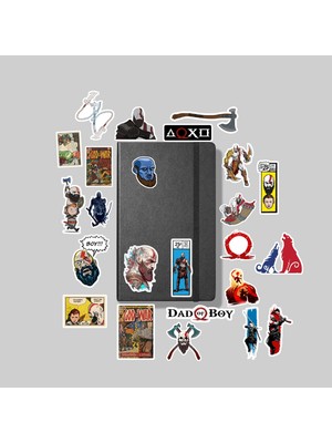 Sticker God Of War Sticker Paketi / Bullet Journal Defter Çıkartma Ajanda Laptop Etiket