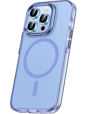 ZORE Apple iPhone 15 Pro Kılıf Airbagli Magsafe Wireless Şarj Özellikli Lens Koruyuculu Klaptika Kap