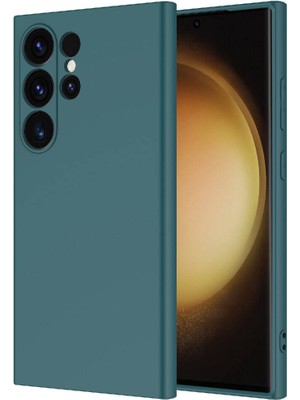 ZORE Samsung Galaxy S24 Ultra Kılıf Mara Lansman Kapak-Koyu Yeşil
