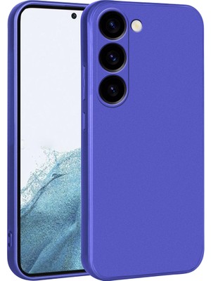 ZORE Samsung Galaxy S23 Kılıf Premier Silikon Kapak-Saks Mavi