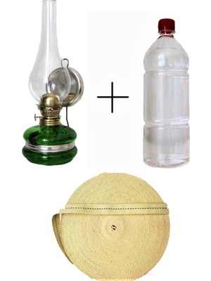 Tekno Trust Ultra Hafif Klasik Nostaljik Gaz Lambası Vintage 250ML Kandil Yakıtı 1m Fitil Pilsiz Kullanım Solar