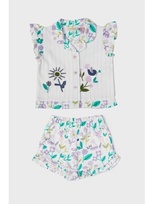 GB Baby Bg Store Kız Bebek Desenli Pijama Takımı