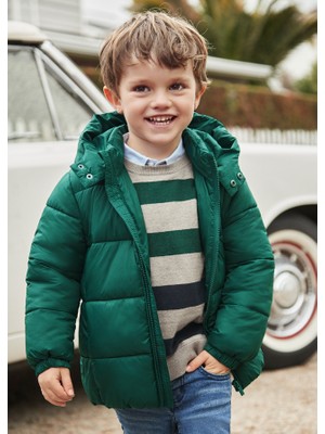 Mayoral 412 Erkek Çocuk Yeşil Kapüşonlu Mont