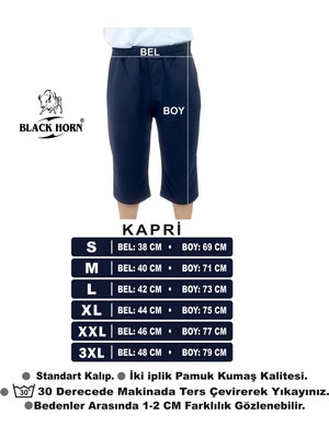 Black Horn Lacivert  Pamuk Erkek Regular Fit Cepli Şort & Kapri