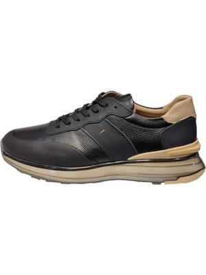 Voyager Gerçek Deri Erkek Günlük Casual Ayakkabı(6606) - Siyah - 40