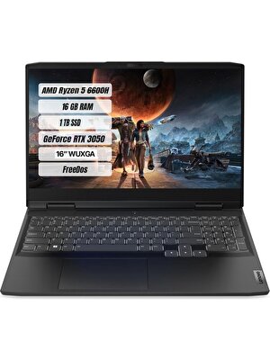 Lenovo IdeaPad Gaming 3 16ARH7 AMD Ryzen 5 6600H 16GB 1TB SSD RTX3050 Freedos 16" WUXGA Taşınabilir Bilgisayar 82SC00A0TX