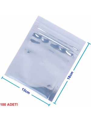 Roboyol Store Kilitli Antistatik Poşet 13X18CM 100 Adet Şeffaf Su Toz Geçirmez Koruyucu Esd Metalize Torba