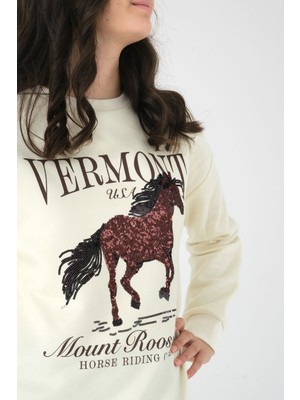 Kyron Kız Çocuk Vermont Baskılı Uzun Kollu Sweatshirt