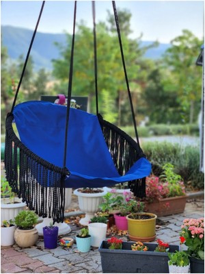 Aslan Butik Makrome Özel Nano Su Geçirmez Kumaş (Değiştirilebilir Cırtlı ) Salıncak