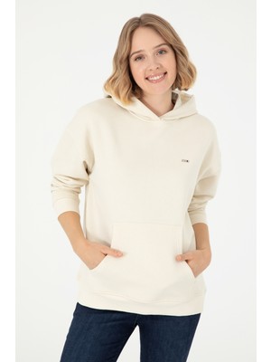 U.S. Polo Assn. Kadın Krem Sweatshirt 50297075-VR071