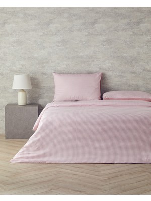 English Home Retro Flower Pamuklu Çift Kişilik Nevresim Seti 200X220 cm Pembe