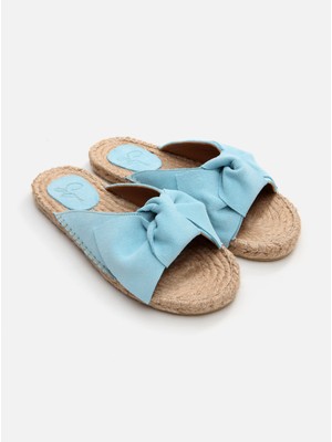 Su Espadril Fiocco Mavi Kadın Espadril Terlik