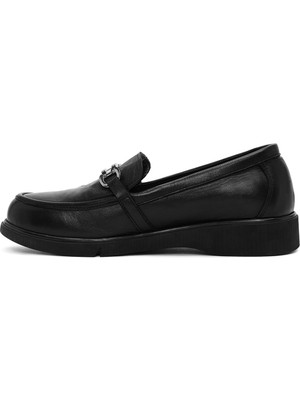 Derimod Kadın Siyah Comfort Loafer 24WFD150218