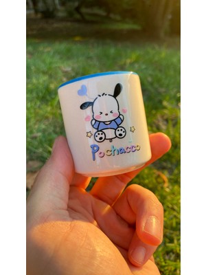 Yaya Design Co Hello Kitty Pochacco Desenli Baskılı Dekoratif Seramik Sandal Ağacı Kokulu Mum