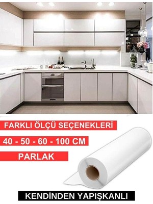 AutoFolyo Parlak Beyaz Folyo Ebat Seçenekli Yapışkanlı Kaplama Folyosu