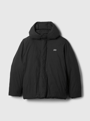 Gap Erkek Siyah Geri Dönüştürülmüş Gap Logo Puffer Şişme Mont