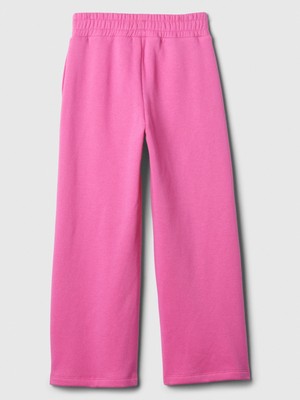 Gap Kız Çocuk Pembe Wide Leg Fleece Eşofman Altı