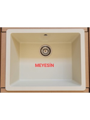 Meyesin Tezgah Altı Krem Granit Mutfak Evyesi 43 x 55 cm