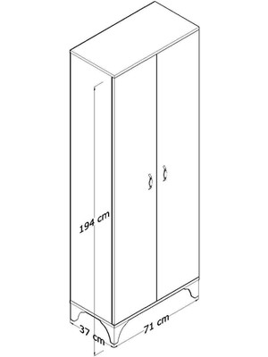 Tekno Trust 2 Çok Amaçlı Balkon Dolap 194  cm  Beyaz 37  cm  71  cm  Suntalam