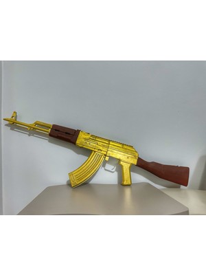 Saranostra Ak-47 Kalaşnikof Gerçek Boy Cs Go Dekor Oyuncak Gold