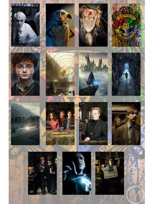 Callwood Harry Potter 15'li Poster Seti, Duvar Kağıdı /yüksek Kalite Baskı