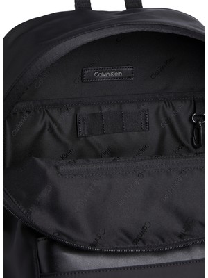 Calvin Klein Siyah Erkek Sırt Çantası Ck Est. Nylon Round Bp+Case