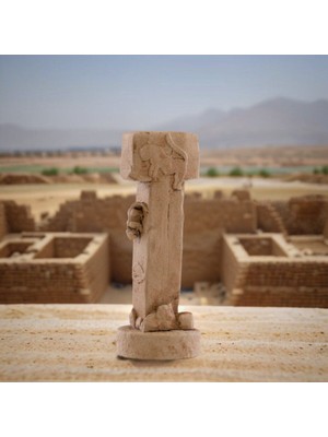 Arkeo Art Design Göbekli Tepe T Biçimli Sütun - Tarih Öncesi Arkeolojik Anıt Figürü, Ev Dekorasyonu 25 cm