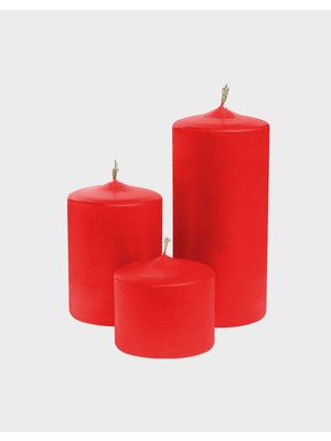 Mak Candle 3'lü Blok Mum Set Dekoratif ve Hediyelik
