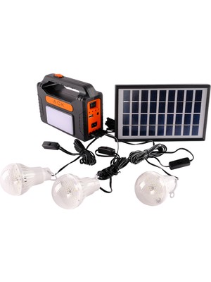 Ack Solar 3 Ampul + El Feneri led Kamp Aydınlatması Seti AC01-00830