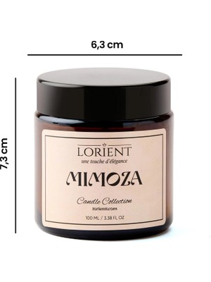 Lorient Mimoza Kokulu Kavanoz Mum - 100 gr