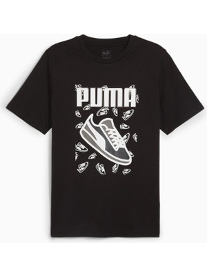 Puma Graphıcs Sneaker Tee 683209 01 Erkek T-Shirt Siyah S-Xxl