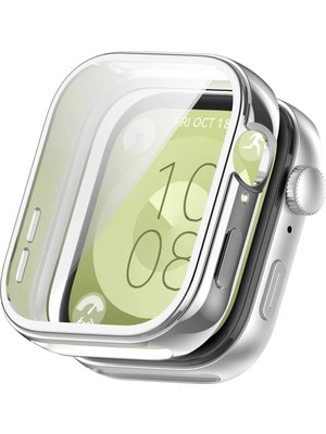 Tagomoon Huawei Watch Fit 3 ile Uyumlu Kasa ve Ekran Koruyucu 360 Tam Koruma Silikon Kılıf