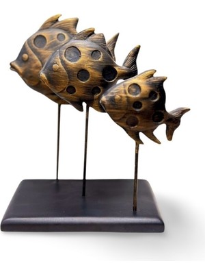 Gitti Gitti  3'lü Japon Balık Kaideli Obje -1015 Siyah