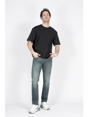 Lee Cooper Hevass Erkek %100 Pamuk O Yaka T-Shirt Siyah