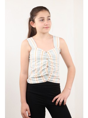 Toontoy Kız Çocuk Renkli Çizgili Atlet