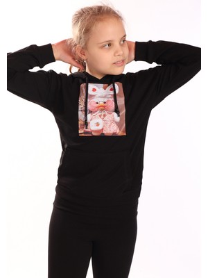 Toontoy Kız Çocuk Baskılı Sweatshirt