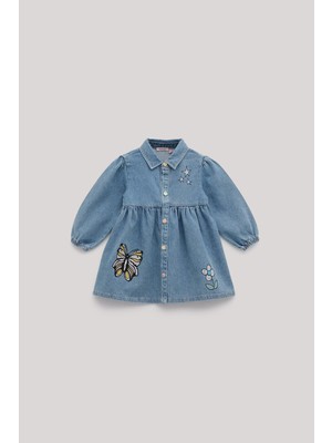 GB Baby Bg Store Kız Bebek Denim Elbise