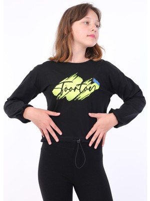 Toontoy Kız Çocuk Baskılı Tişört
