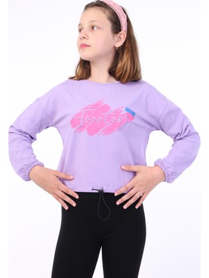 Toontoy Kız Çocuk Baskılı Tişört