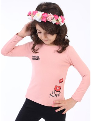 Toontoy Kız Çocuk Baskılı Tişört