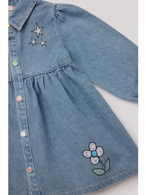 GB Baby Bg Store Kız Bebek Denim Elbise