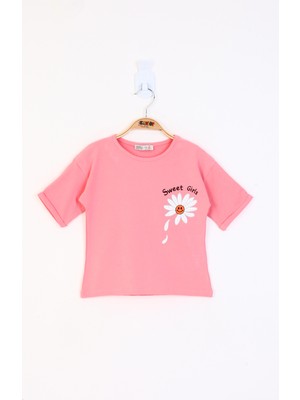 Toontoy Kız Çocuk Baskılı Tişört