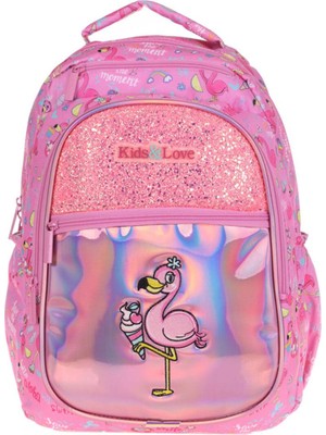 Kaukko Kids&love Sırt Çantası Aynalı-Taşlı Flamın L5095