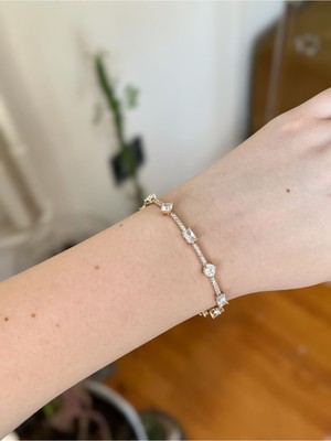 Asteria Jewelry Zirkon Taşlı Rose Gold Bileklik