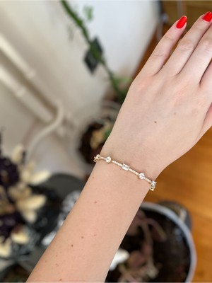 Asteria Jewelry Zirkon Taşlı Rose Gold Bileklik