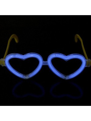 Pandoli Kalpli Glow Parlayan Parti Gözlüğü Neonlu Mavi Renk1 Adet Retro