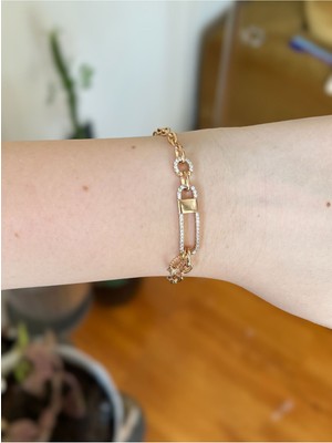 Xuping Jewelry Zirkon Taşlı Rose Gold Bileklik