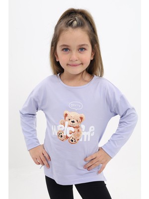 Toontoy Kız Çocuk Baskılı Tişört