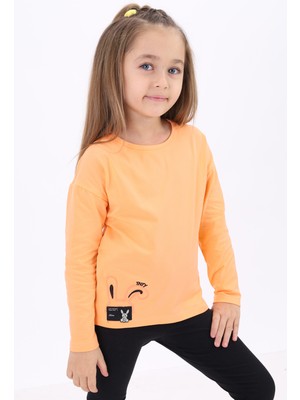 Toontoy Kız Çocuk Nakışlı Tişört