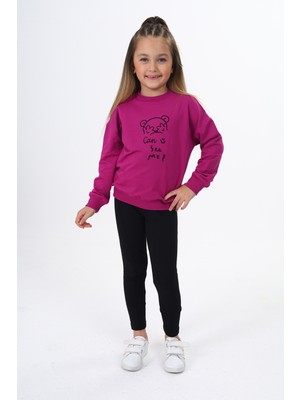 Toontoy Kız Çocuk Nakışlı Taytlı Takım